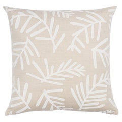 Schumacher Tiah Cove 20" Pillow in Ivory on Natural