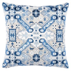 Schumacher Tiraz Velvet in Indigo 20" Pillow