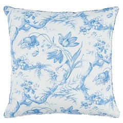 Almohada Schumacher Toile de Fleurs 22" en Delft