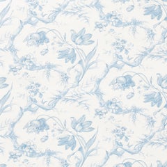 Schumacher Toile de Fleurs Wallpaper in Delft