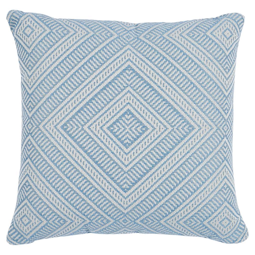 Schumacher Tortola Indoor Outdoor 18" Pillow in Sky