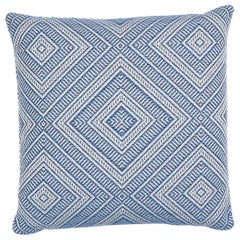 Schumacher Tortola Indoor/Outdoor Pillow in Marine