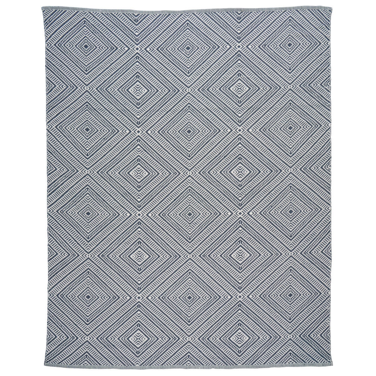 Alfombra de interior/exterior Schumacher Tortola en azul marino, 10x14