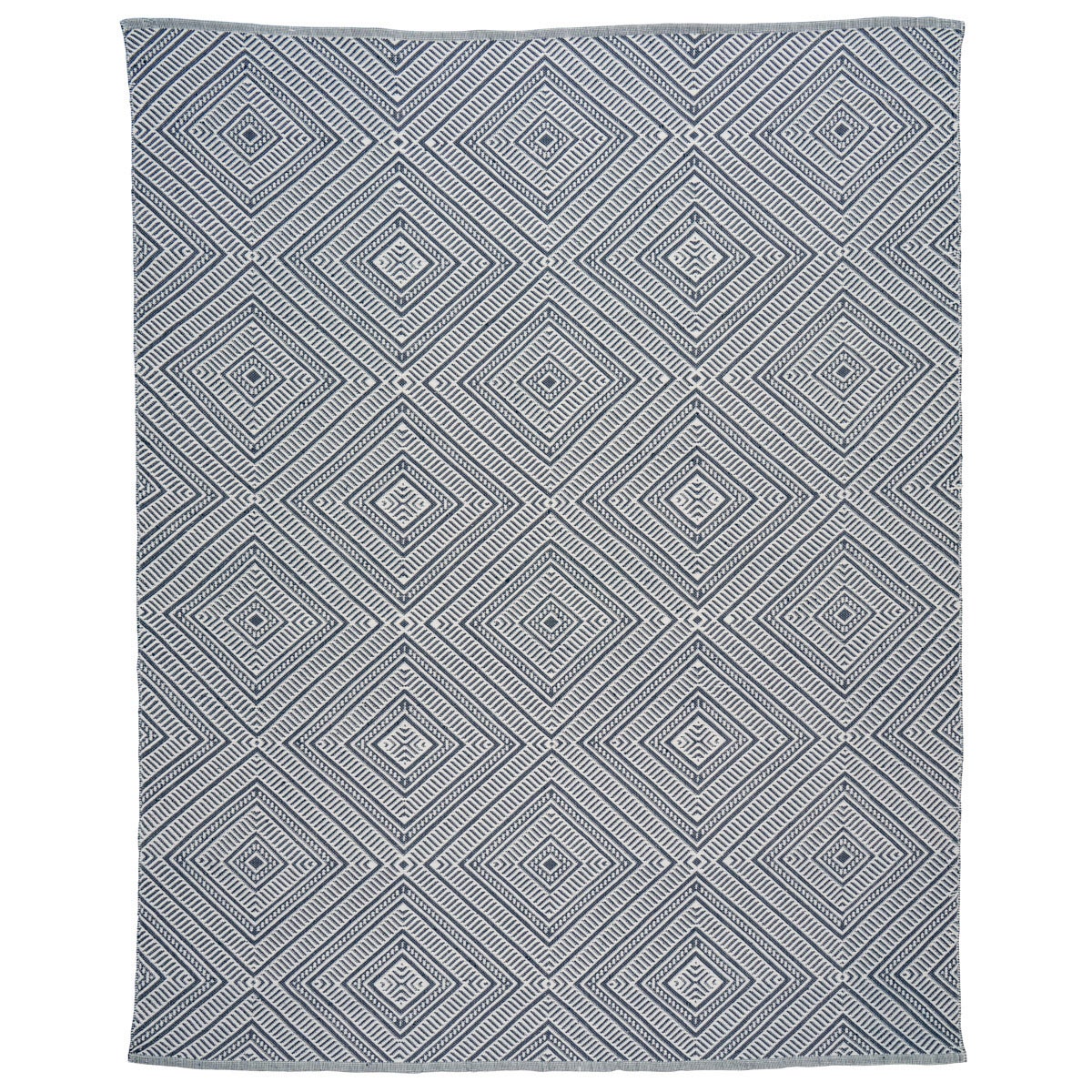 Schumacher Tortola Indoor/Outdoor-Teppich in Marineblau, 10x14'