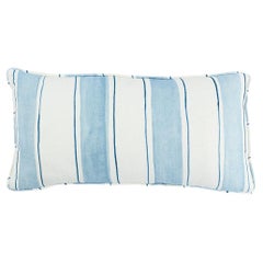 Schumacher Tracing Stripes Pillow In Sky