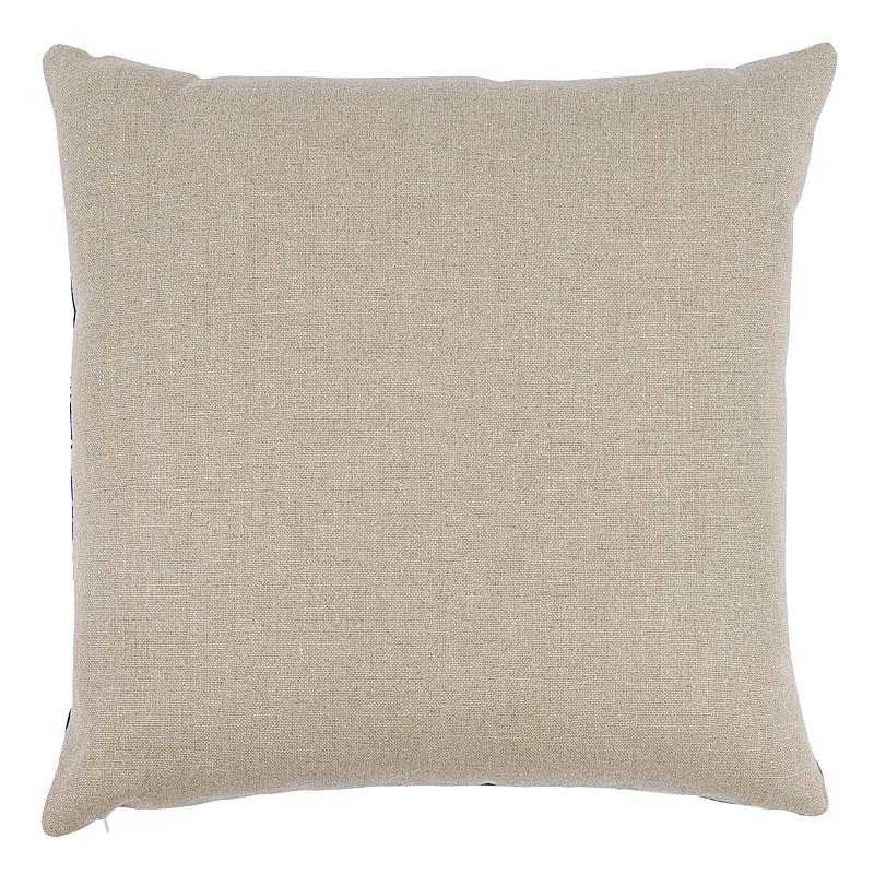 This pillow features Tree River with a knife edge finish. With its emphasis on form and line, this undulating design is Japanese Art Deco at its best. Back of pillow is Piet Performance Linen. Pillow includes a feather/down fill insert and hidden