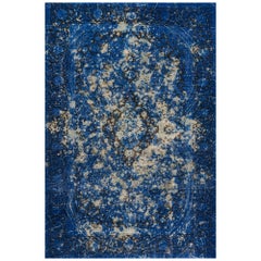 Schumacher Trifid Blue Area Rug in Hand Knotted Wool by Patterson Flynn