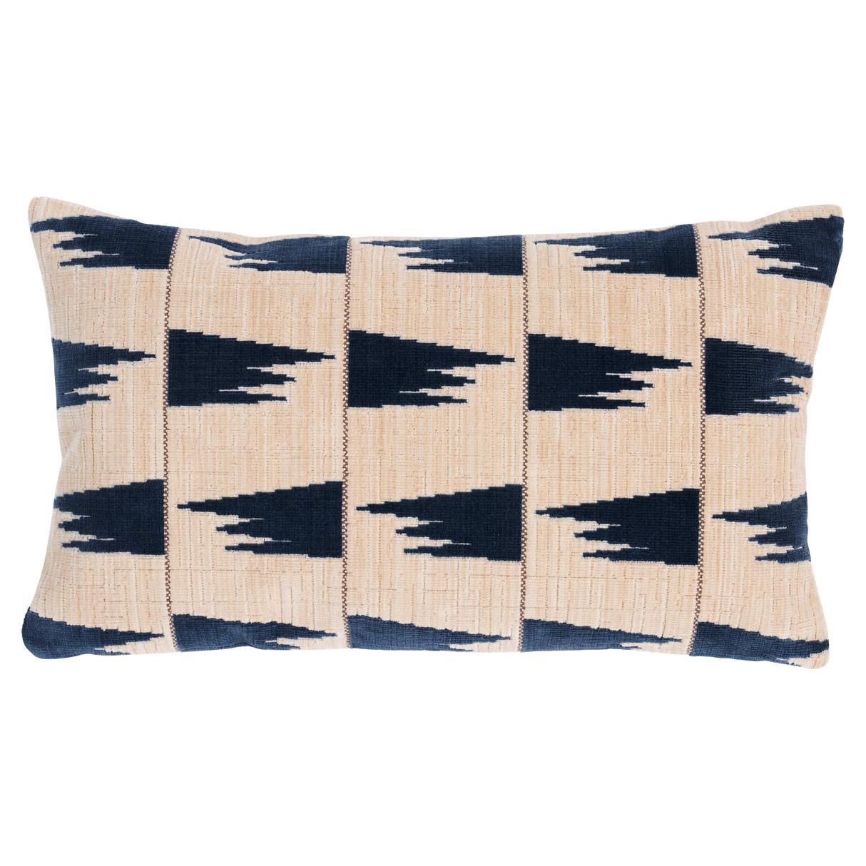 Schumacher Tutsi 24 x 12" Pillow in Blue