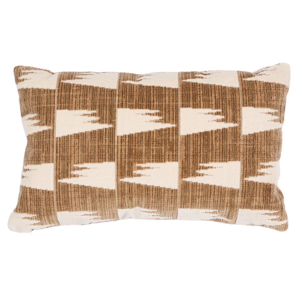 Schumacher Tutsi in Natural/Ivory 24 x 12" Pillow For Sale