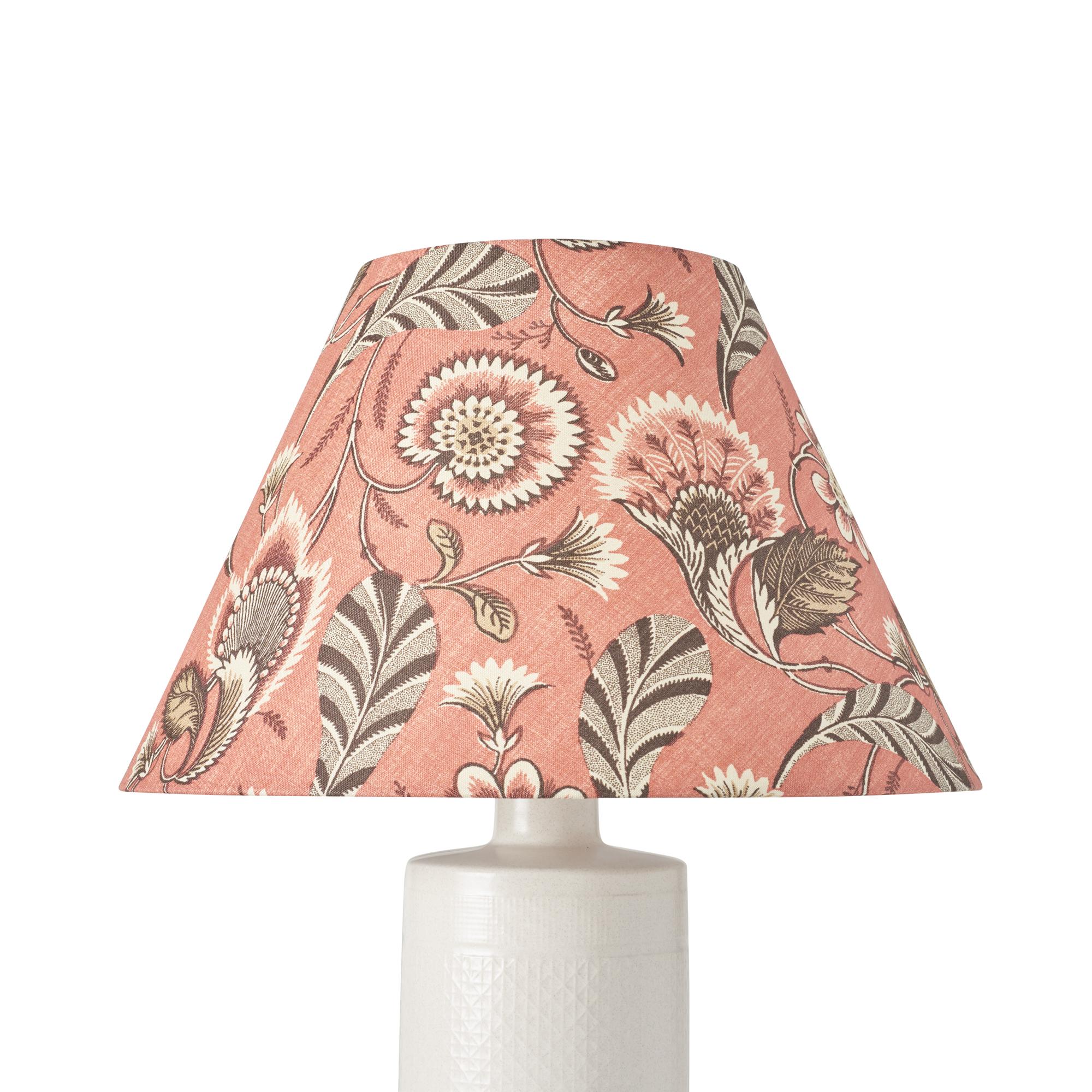 This lampshade features our Ursula pattern in Document. Ursula is an enchanting combination of crisp, graphic elements and romantic, feathery florals. 8