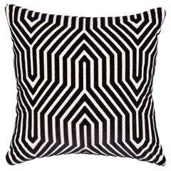 Schumacher Vanderbilt Velvet 12x36" Pillow in Noir