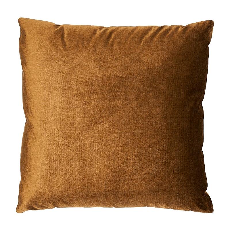 Schumacher Venetian Silk Velvet 18" Pillow in Mink For Sale