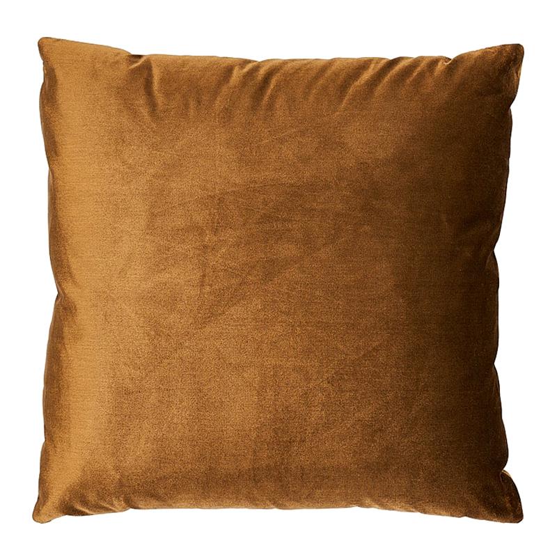 Schumacher Venetian Silk Velvet 24" Pillow in Mink For Sale