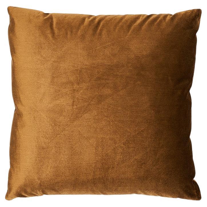 Schumacher Venetian Silk Velvet in Mink 18" Pillow For Sale