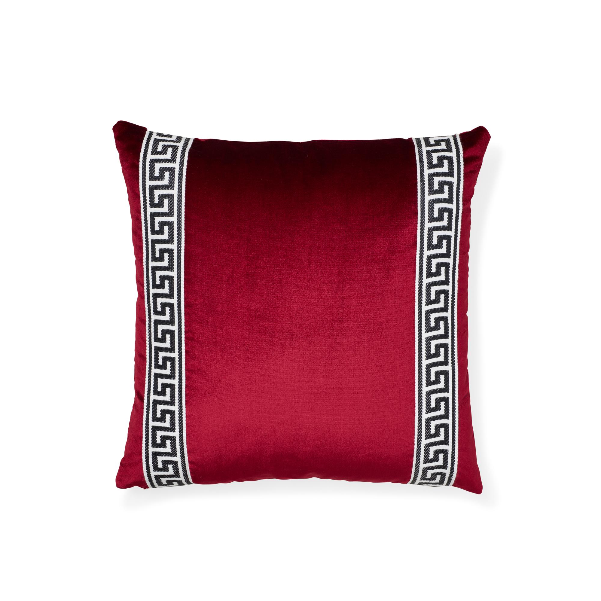 Schumacher Venetian Silk Velvet Port Two-Sided Pillow In New Condition In New York, NY