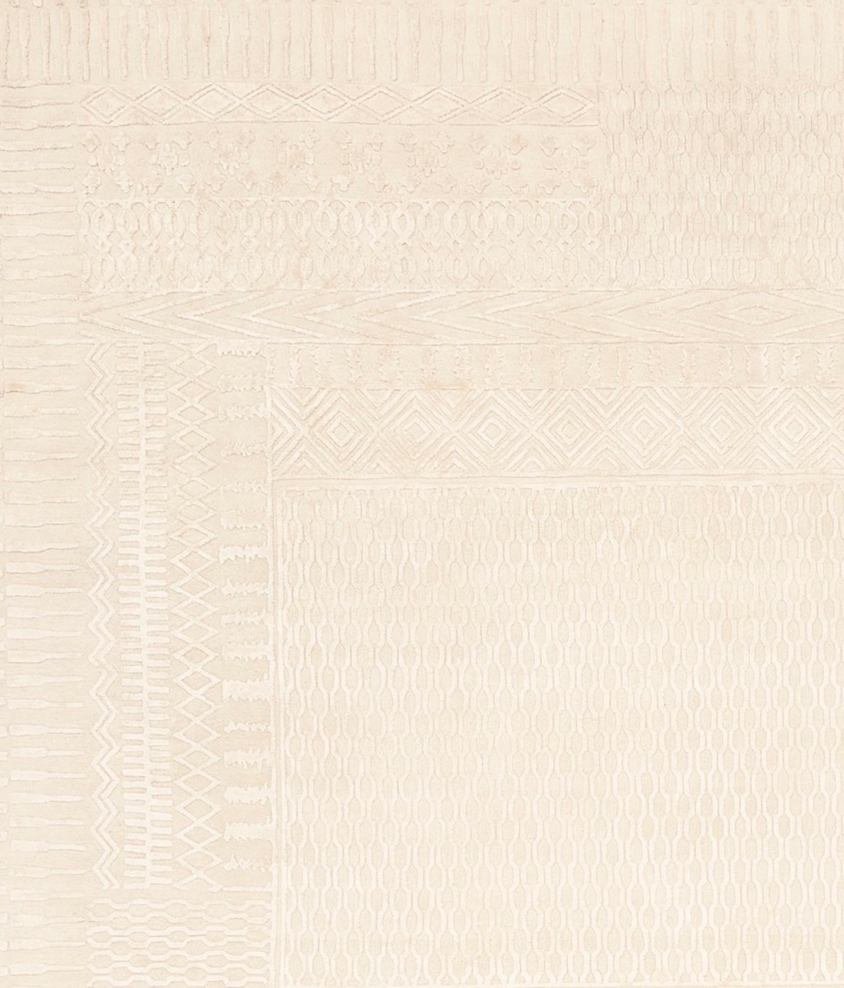 Schumacher Ventanas-Teppich aus handgeknüpfter Wolle und Seide von Patterson Flynn (Moderne)