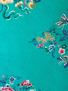 Schumacher Vintage Chinoiserie Wallpaper "Peace and Nobility, ” Hand-Printed