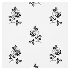 Schumacher  Adele Floral Wallpaper in Blackwork