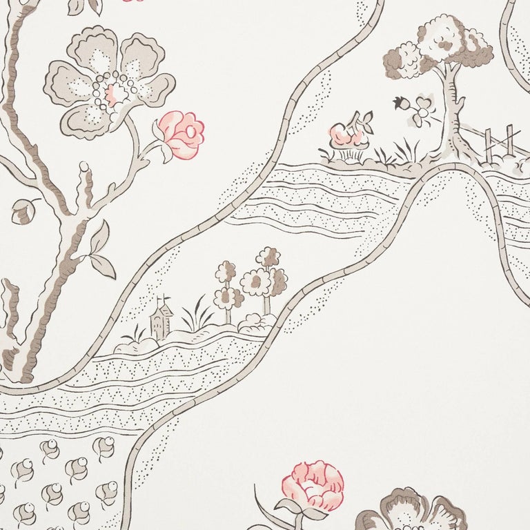 Schumacher Marella Floral Trellis Wallpaper in Rose For Sale at 1stDibs ...