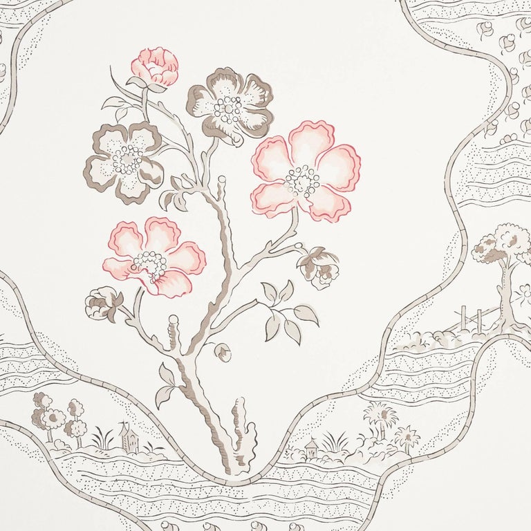 Schumacher Marella Floral Trellis Wallpaper in Rose For Sale at 1stDibs ...