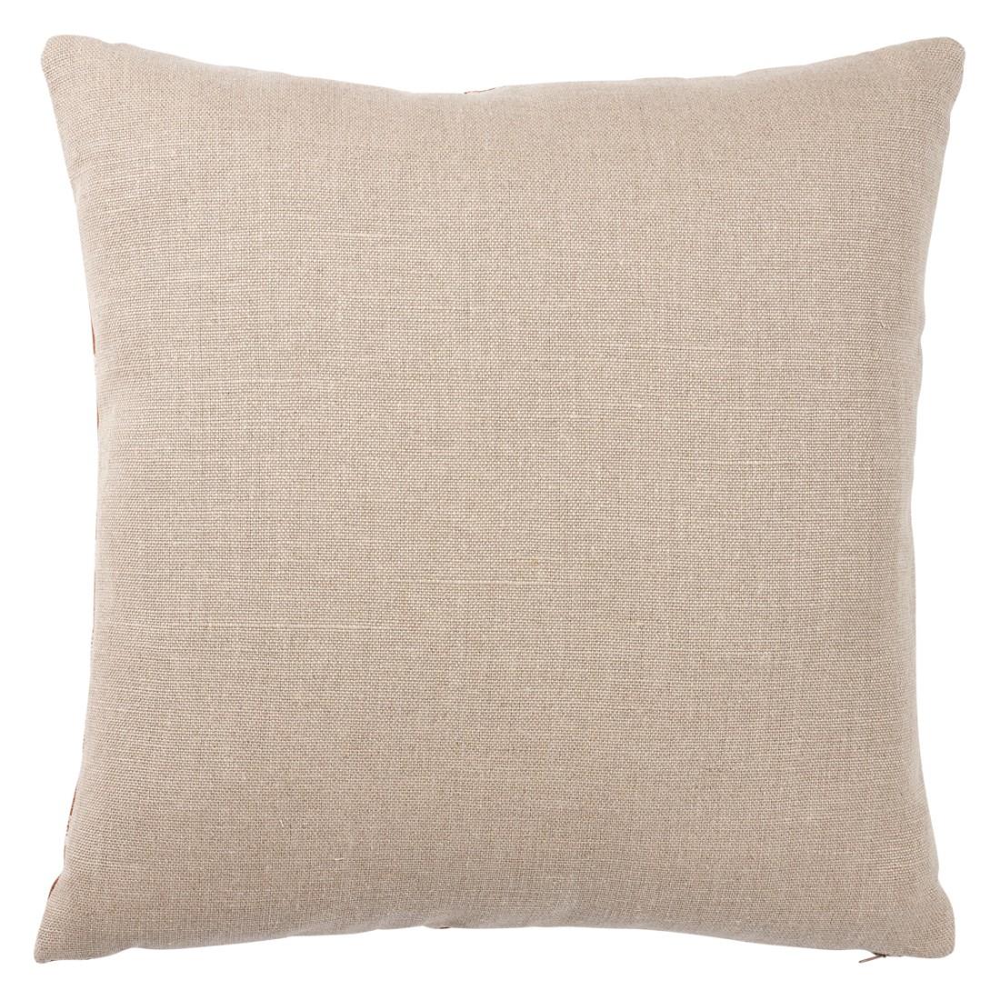 This pillow features Wentworth Embroidery with a Knife Edge finish. The embroidery has an elegant cross-stitching on jute and linen with subtle tonal variations that lend a wonderful handmade allure. Back of pillow is Piet Performance Linen. Pillow