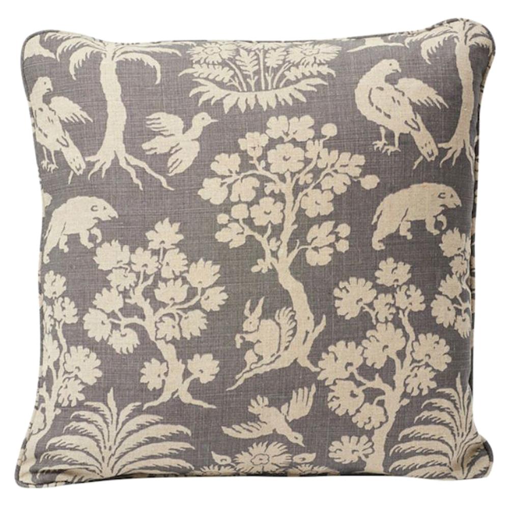 Schumacher Woodland Silhouette 18" Linen Pillow