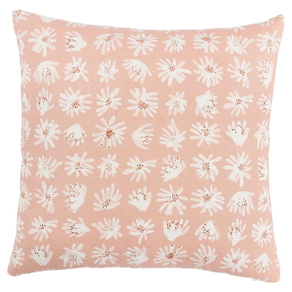 Schumacher x Caroline Z Hurley Meadow Rock 22" Pillow In Blush For Sale