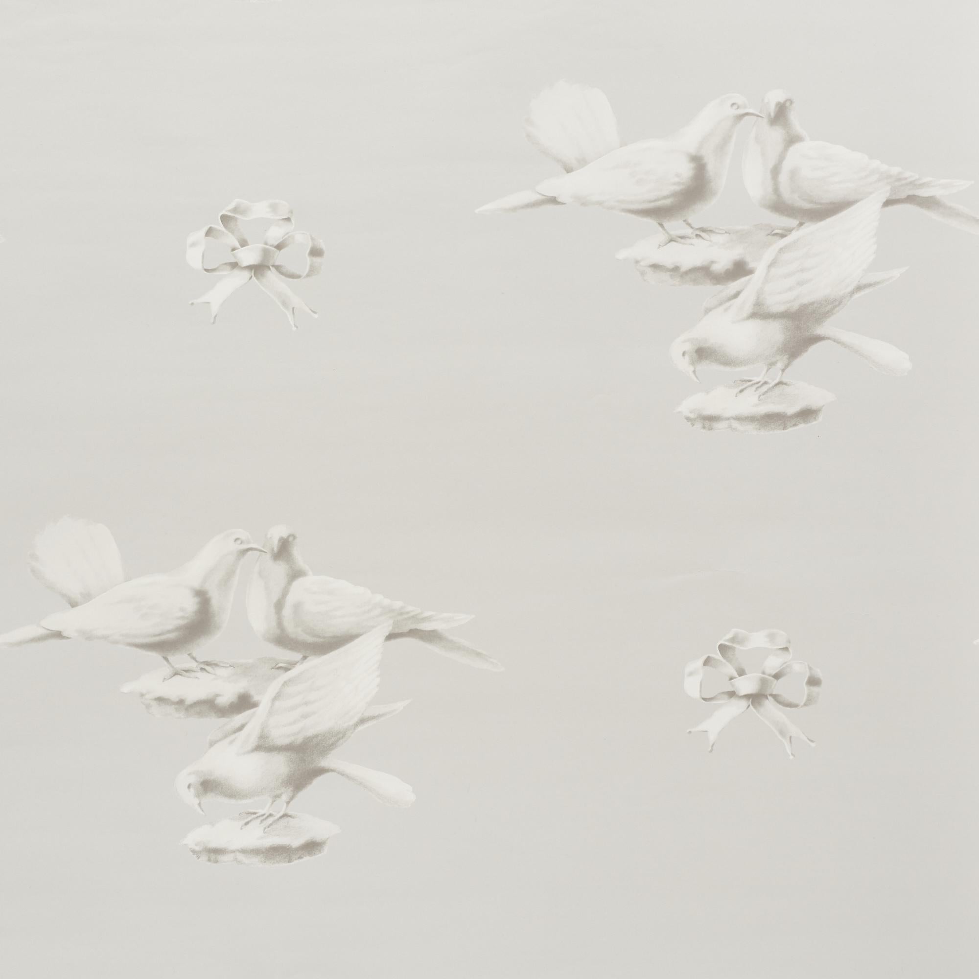 Soft and spare, these exquisite hand-drawn birds appear to have been carved from stone. The large-scale pattern is an homage to Gertrude Stein and a stylish statement.

Since Schumacher was founded in 1889, our family-owned company has been