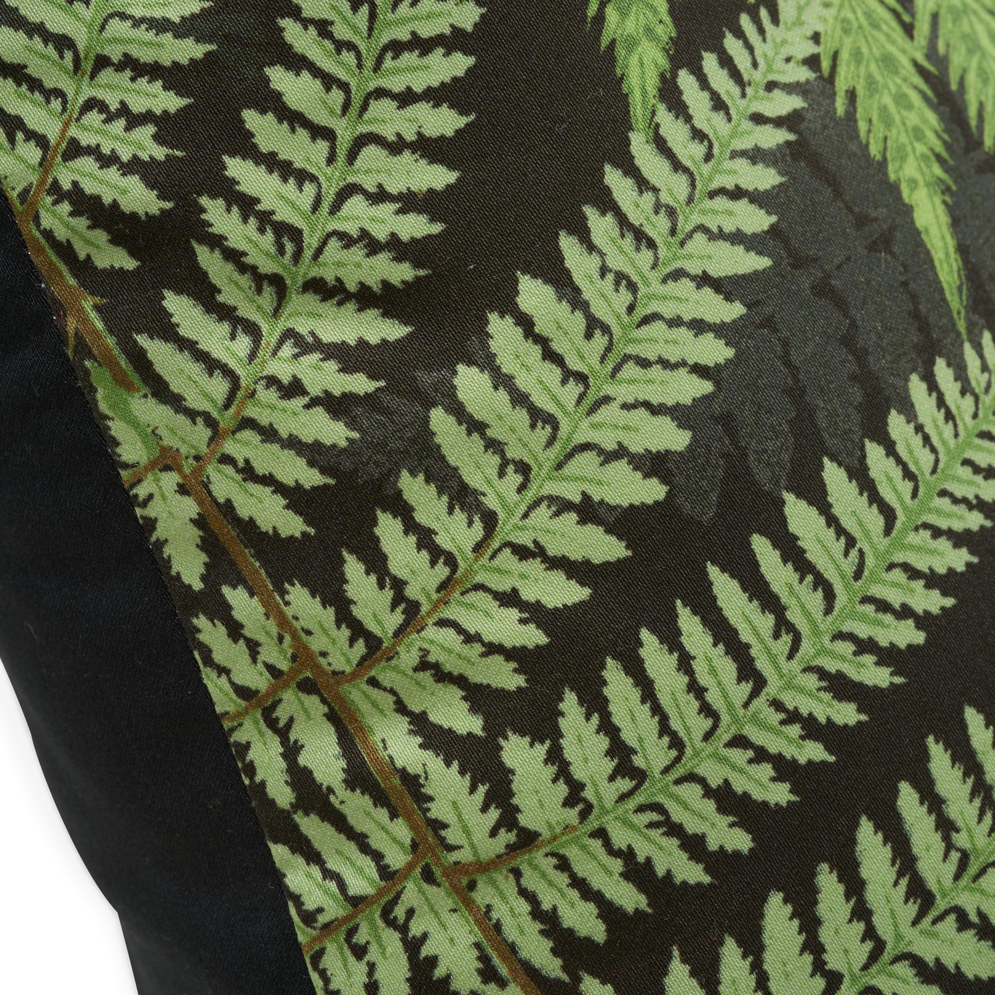 Moderne Oreiller en coton vert et noir Fernarium Ribeiro de Schumacher x Clements Ribeiro en vente