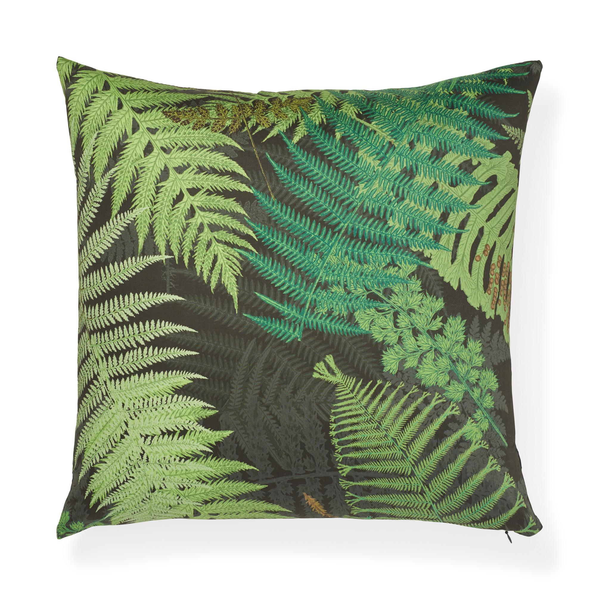 Britannique Oreiller en coton vert et noir Fernarium Ribeiro de Schumacher x Clements Ribeiro en vente