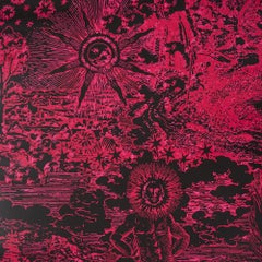 Carta da parati moderna Schumacher x Johnson Hartig in rosa e nero