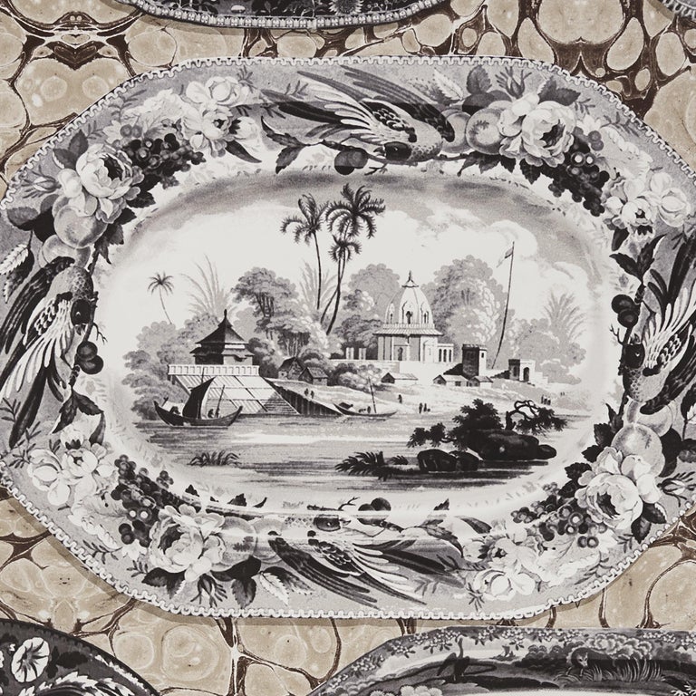 Schumacher X Johnson Hartig Plates and Platters Wallpaper in Neutral