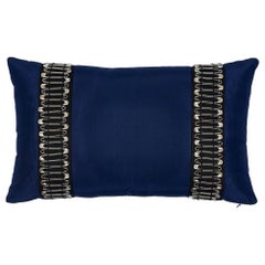 Schumacher x Johnson - Coussin Rock Hartig Punk en bleu marine