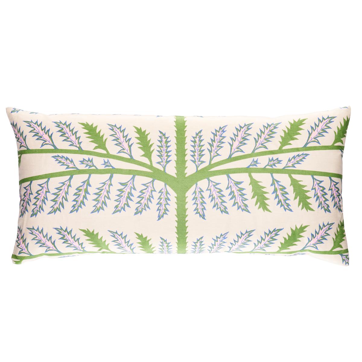Schumacher x Neisha Crosland Distel 30 x 14 Zoll" Kissen in Elfenbein im Angebot