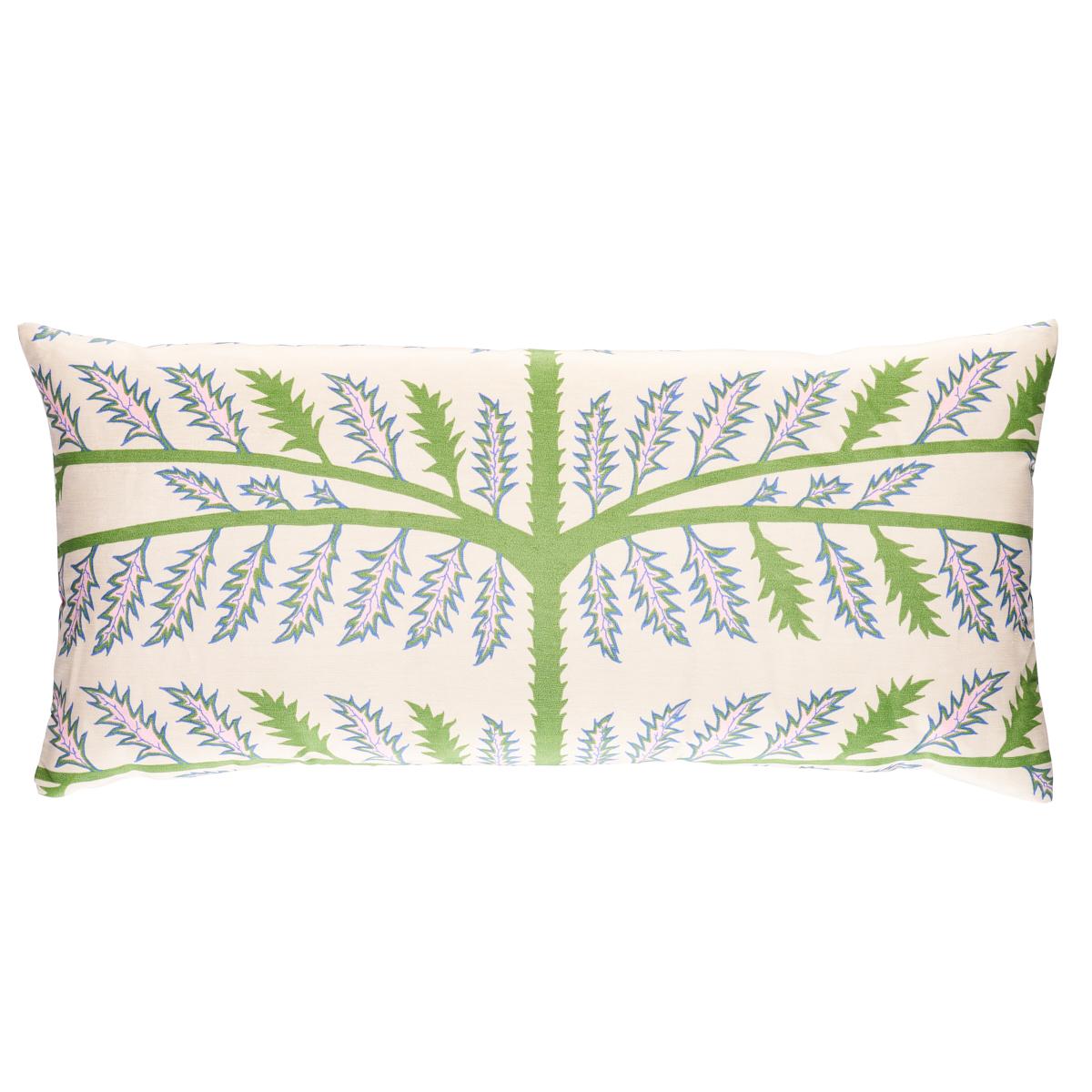 Schumacher x Neisha Crosland Thistle 30 x 14" Pillow in Ivory