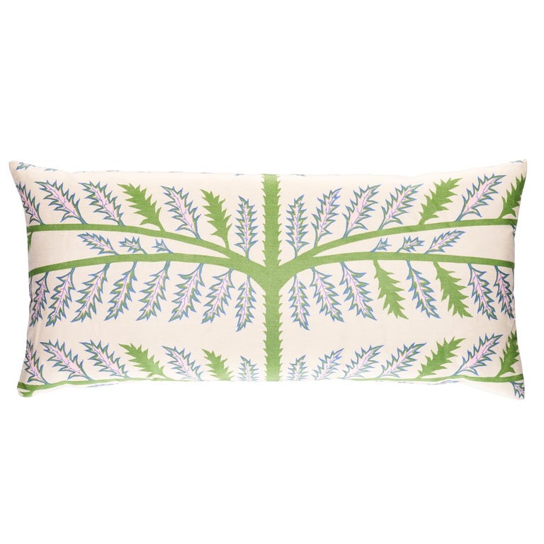 Schumacher x Neisha Crosland Thistle 30 x 14" Pillow in Ivory For Sale ...
