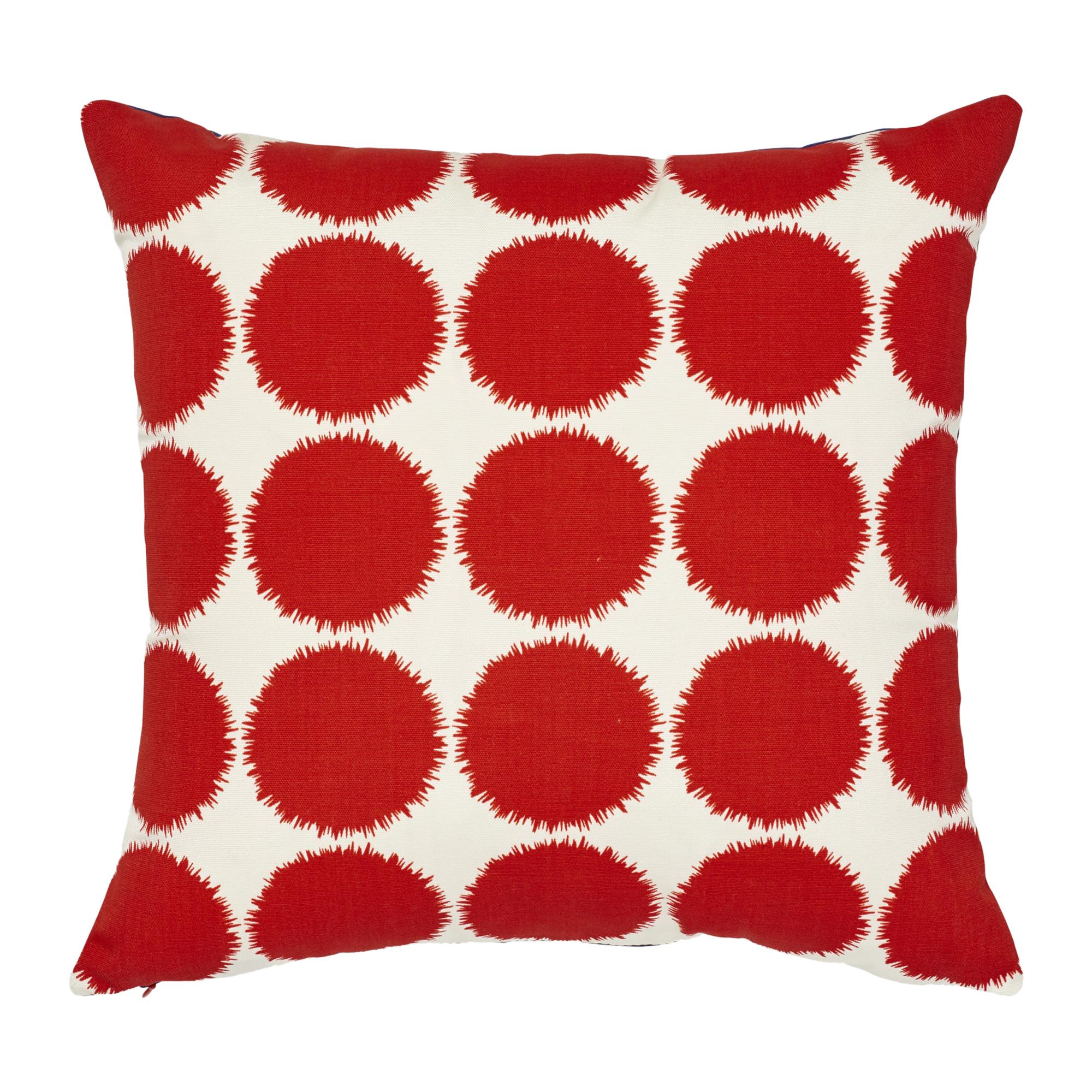 Large Indoor/Outdoor Red and White Striped Pillow For Sale at 1stDibs