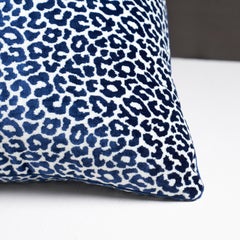 Schumacher x Timothy Corrigan Madeleine Velvet Pillow in Midnight