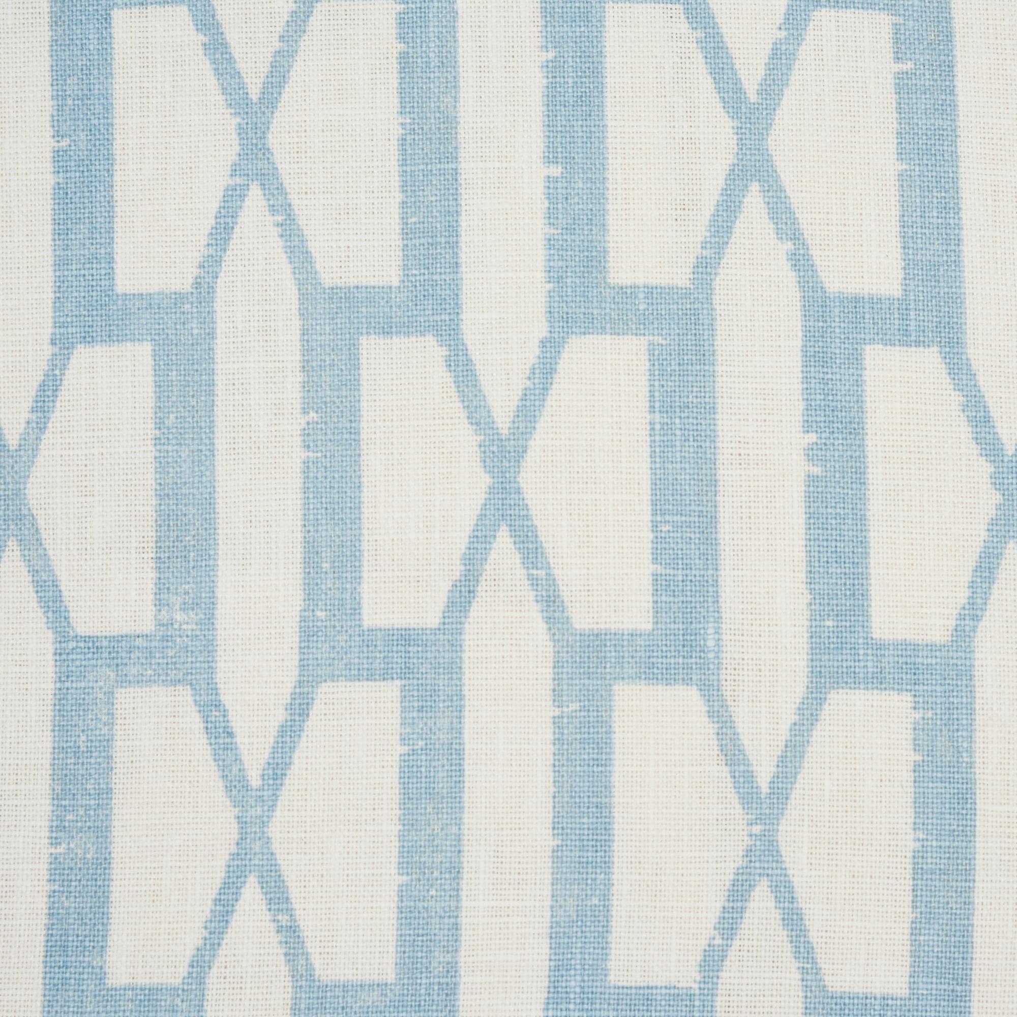 Moderno Cuscino in lino bifacciale Schumacher x Veere Grenney Belvedere Sky in vendita