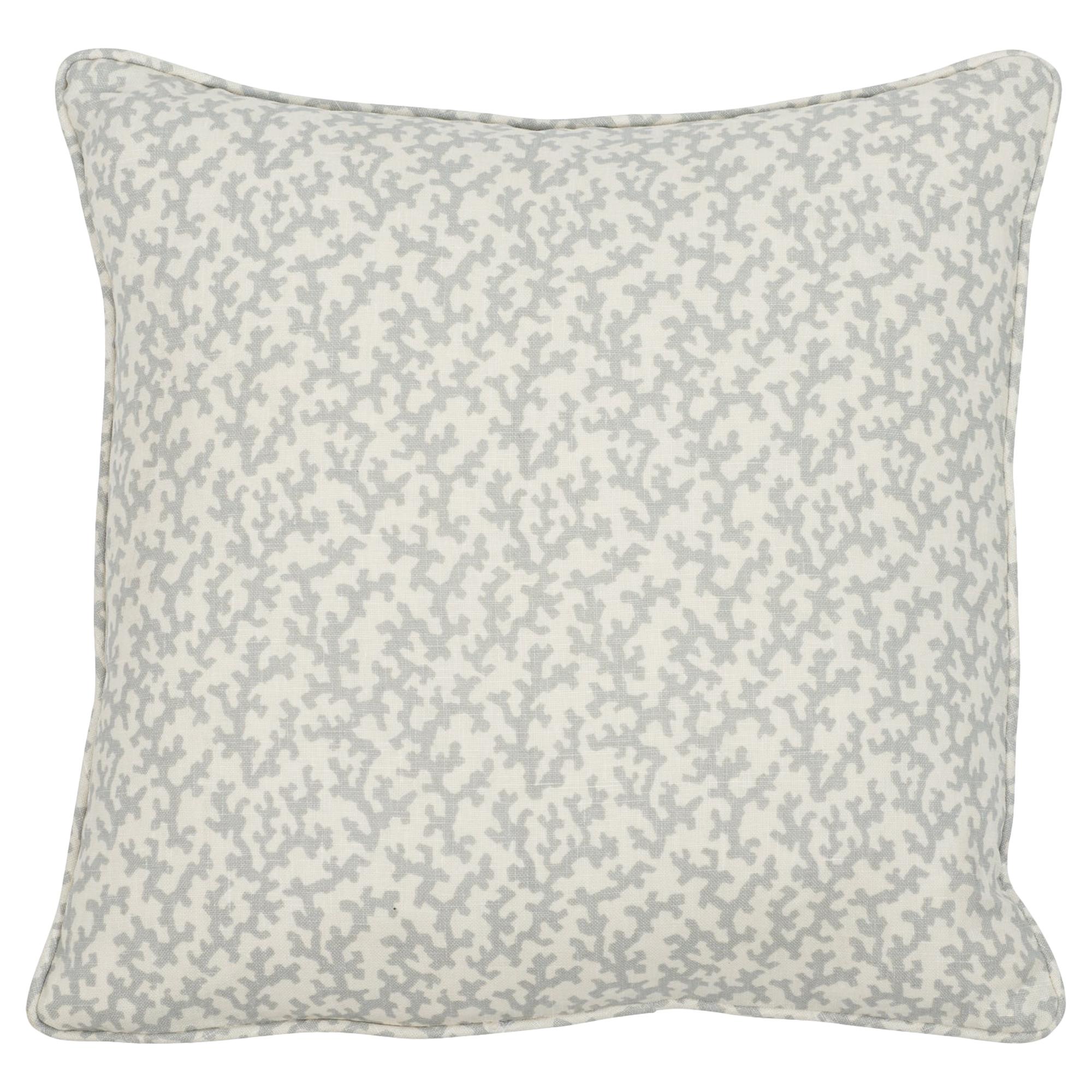 Schumacher x Veere Grenney Folly Opington Blue Two-Sided Linen Pillow For Sale