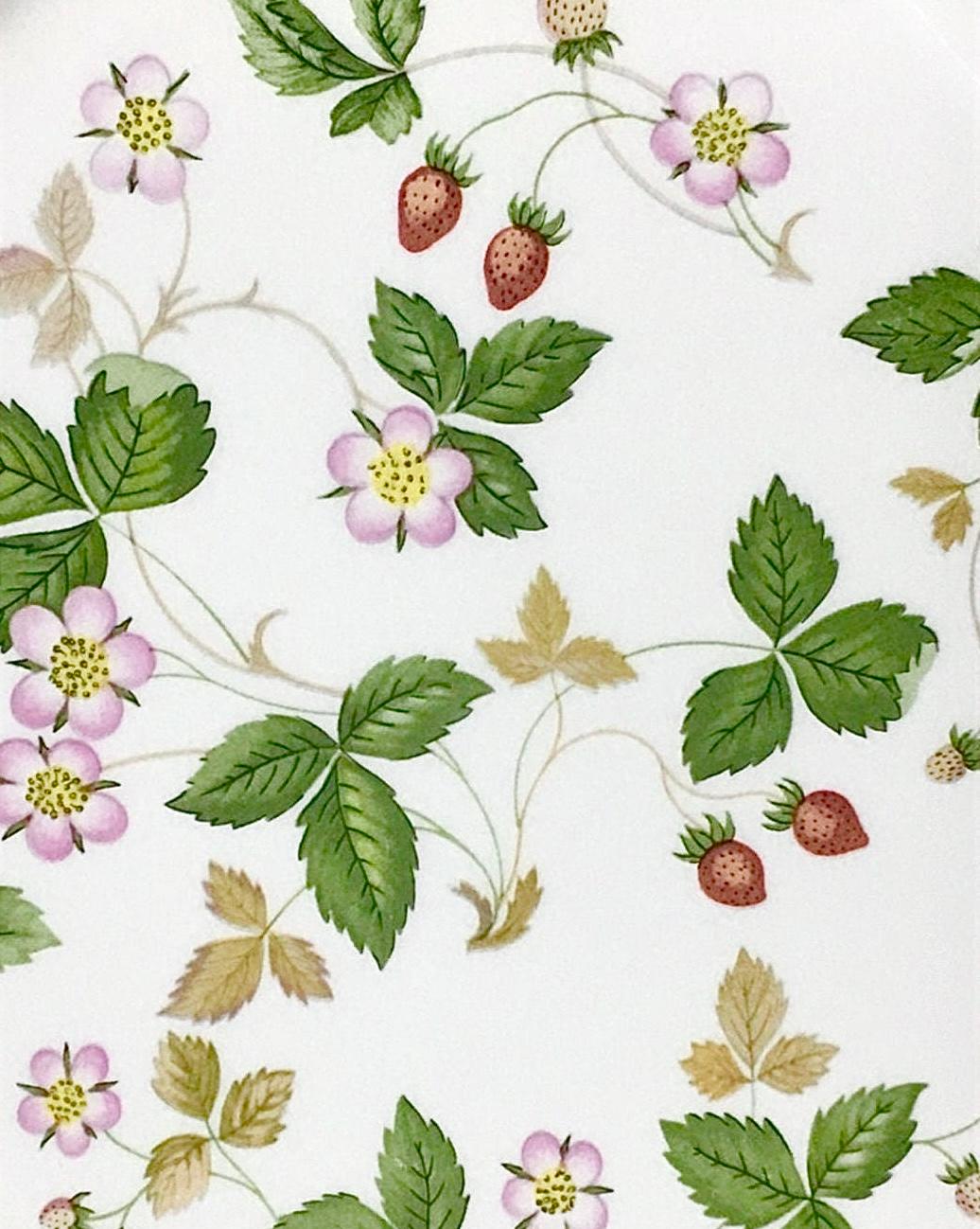 Schumacher x Wedgewood Wild Strawberry Wallpaper, Wedgewood Collection, 1972 For Sale 1