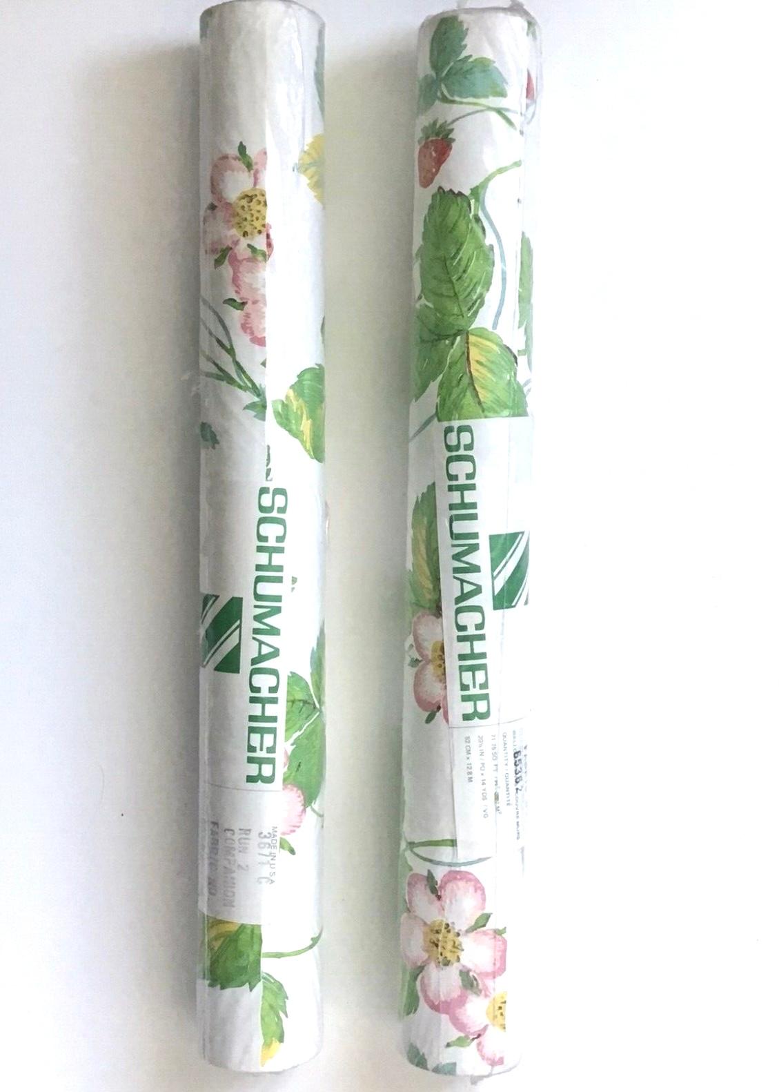 Schumacher x Wedgewood Wild Strawberry Wallpaper, Wedgewood Collection, 1972 For Sale 2