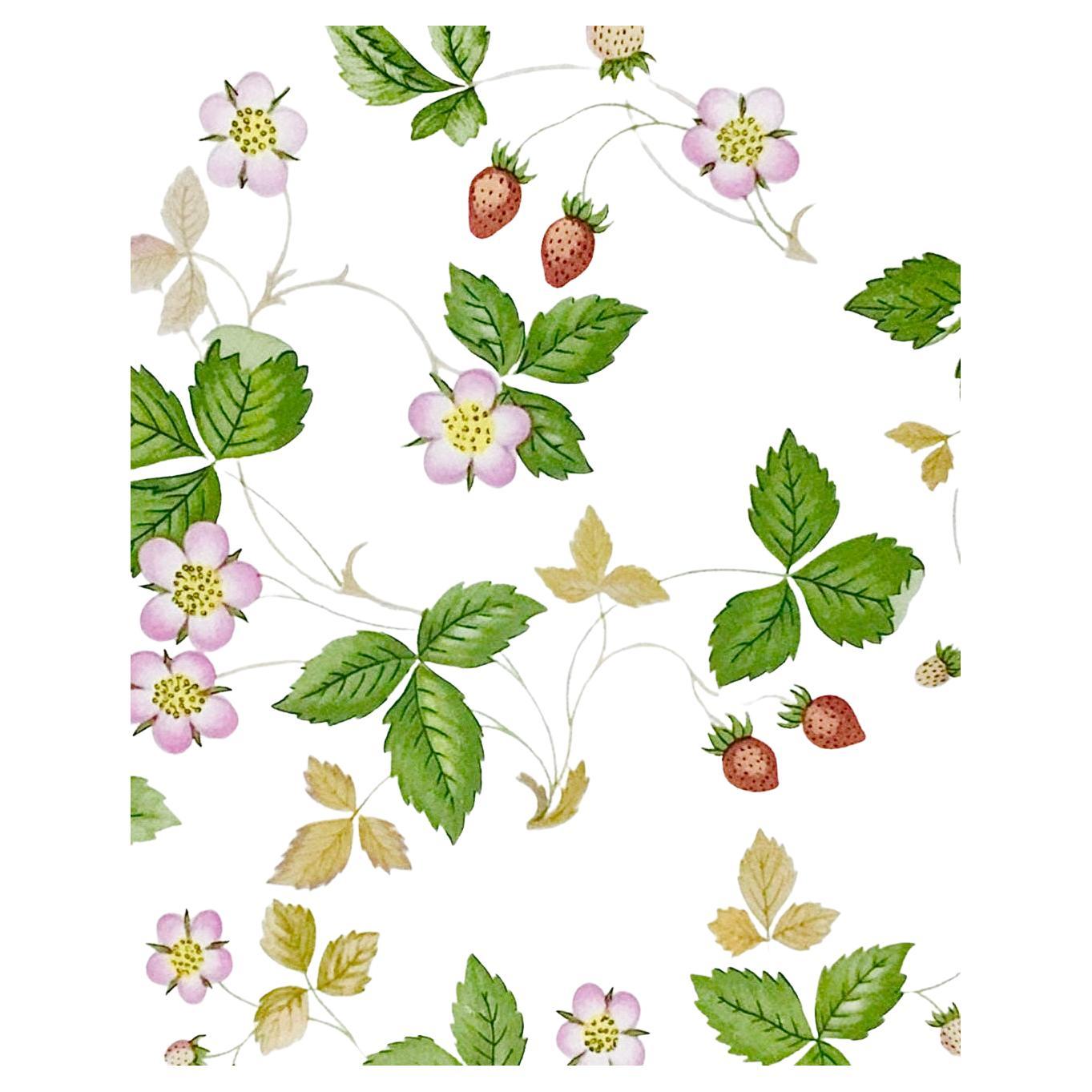 Carta da parati Schumacher x Wedgewood Wild Strawberry, Collectional, 1972