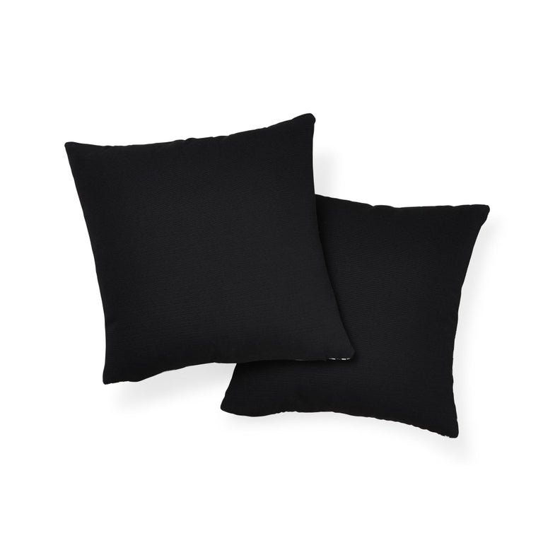 Schumacher Zebra Palm Indoor/Outdoor Black Pillow For Sale ...