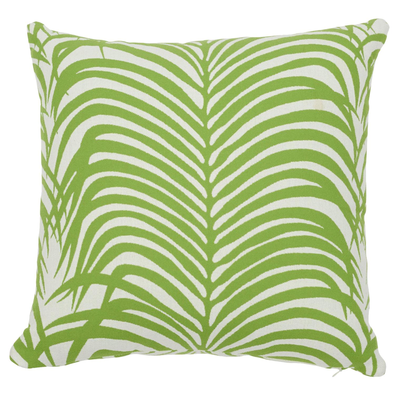 Schumacher Zebra Palm Indoor/Outdoor Leaf Pillow