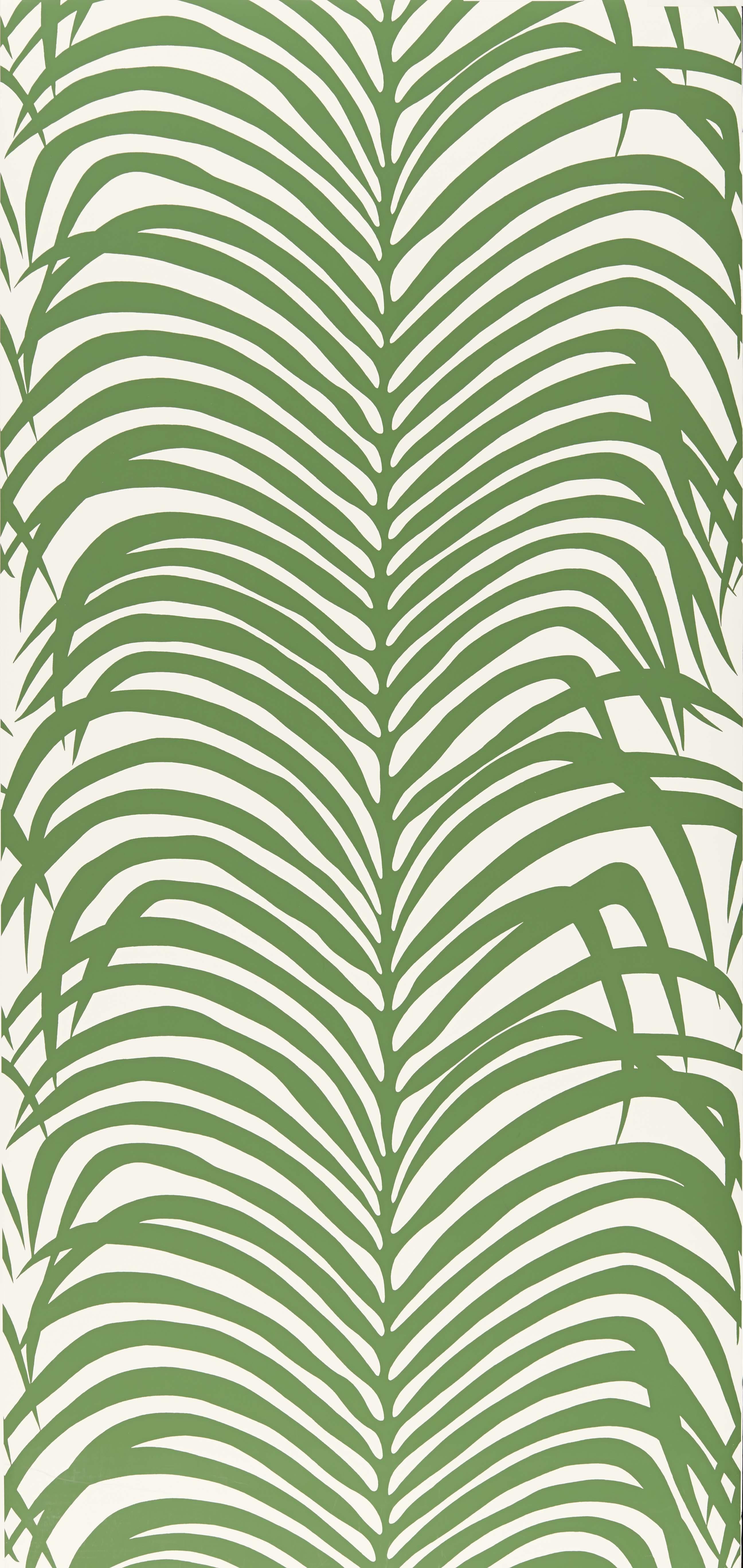 Bohème Papier peint de palmier zébré de Schumacher dans la Jungle en vente