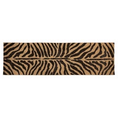 Tapis Schumacher Zebre 3'' x 10'' noué à la main en marron/noir