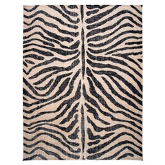 Schumacher Zebre Alfombra Anudada a Mano Marfil/Negro 8' x 10