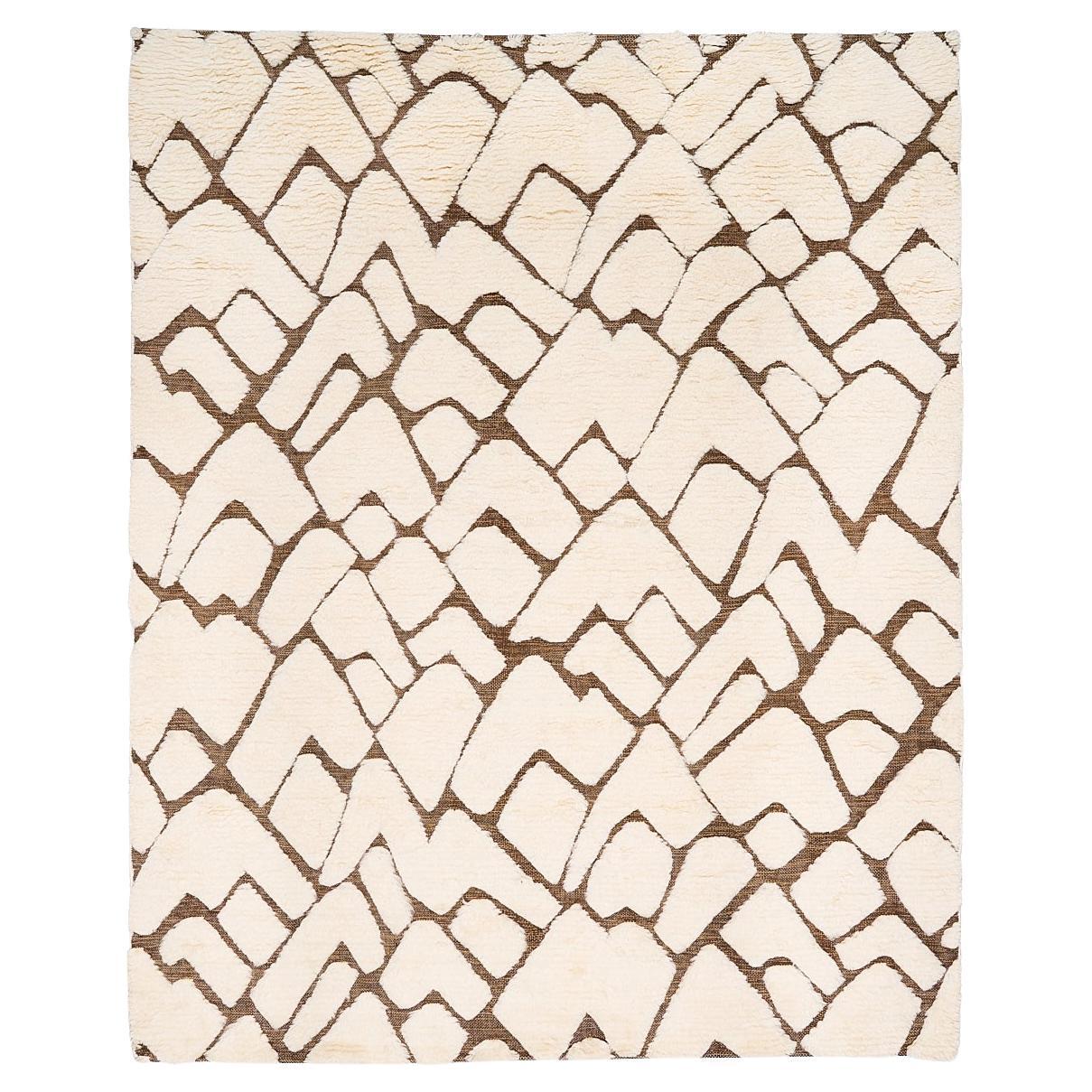 Schumacher Zimba 10' x 14' Rug In Ivory & Brown For Sale