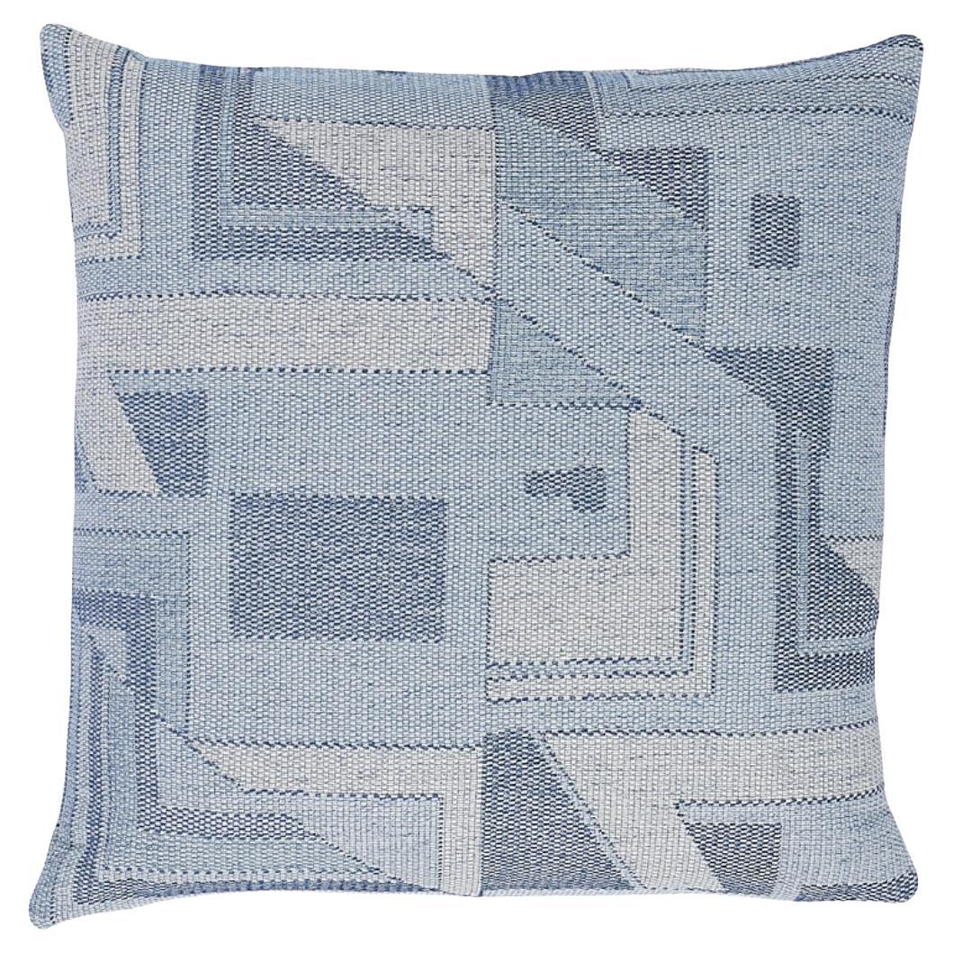 Schumacher Zsuzsa 22" Pillow in Chambray For Sale
